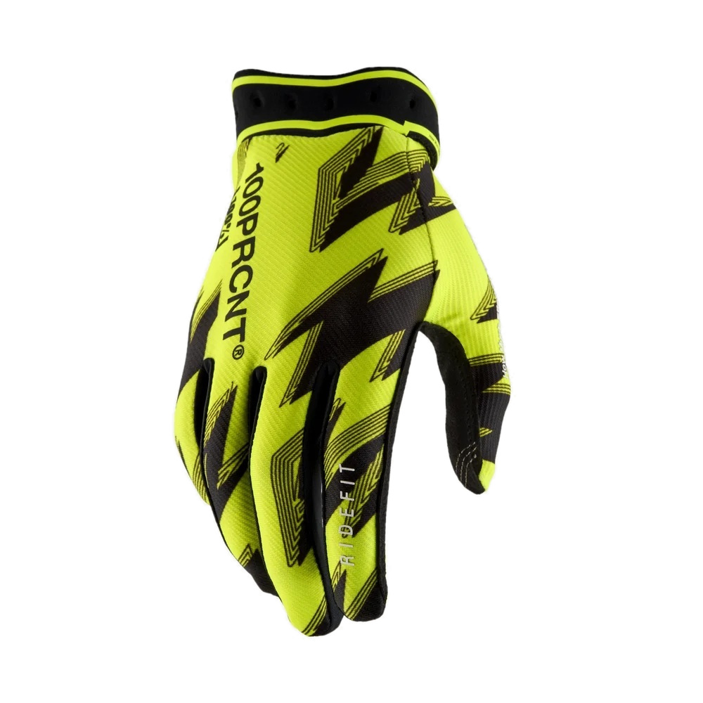100% - RIDEFIT GLOVE - FLUO YELLOW BLACK